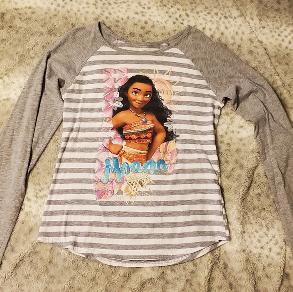 Disney Moana Long Sleeve Girls Shirt - Picture 1 of 3